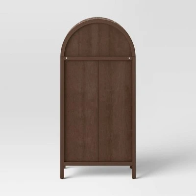 Woven Arched Wood Cabinet - Threshold™ - Image 3